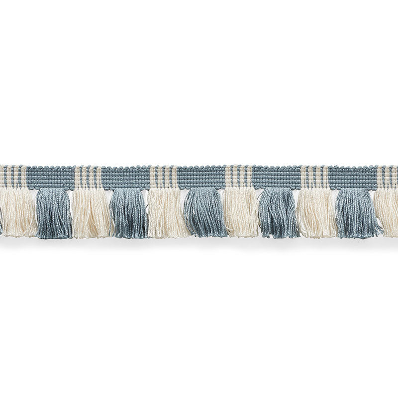 JUNO-FRINGE-SKY-IVORY-SCHUMACHER-75361 - Schumacher Trim