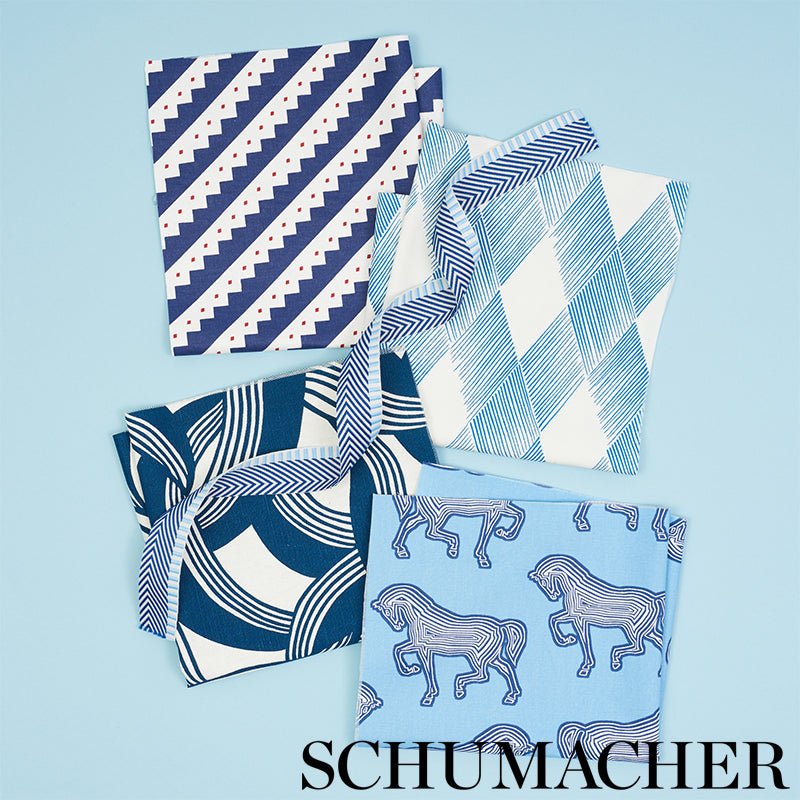 CHEVRON-TWILL-TAPE-BLUE-SCHUMACHER-76113 - Schumacher Trim