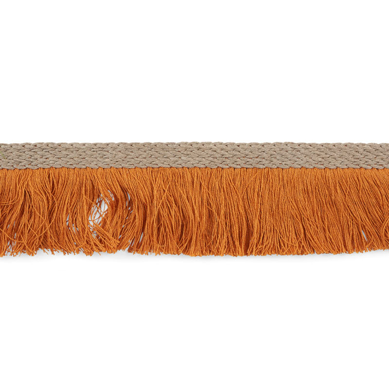 BRAIDED-LINEN-FRINGE-ORANGE-SCHUMACHER-76262 - Schumacher Trim