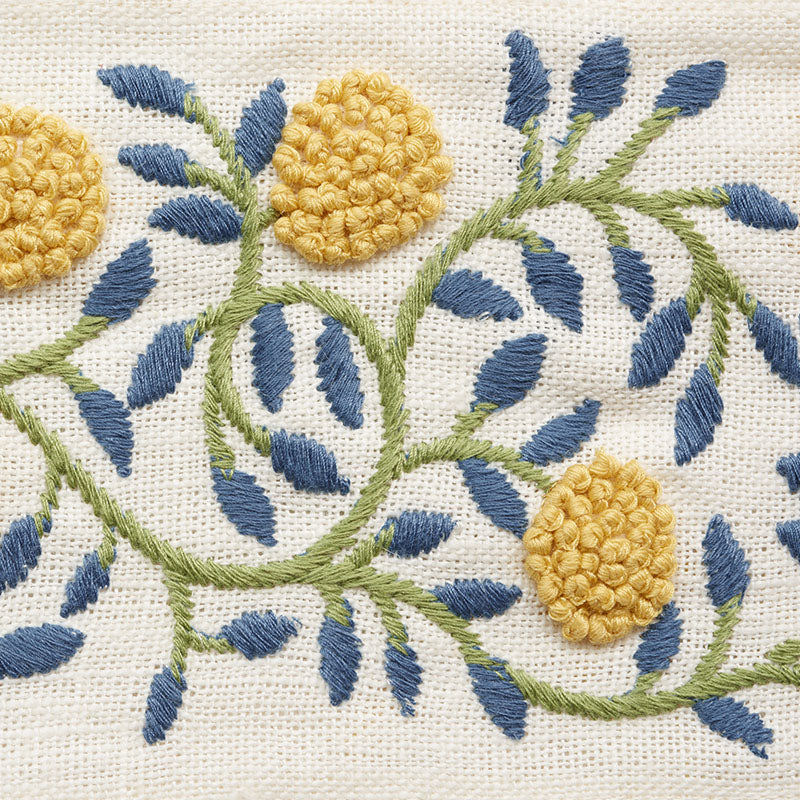 ASHOKA-TAPE-CITRON-BLUE-SCHUMACHER-76292 - Schumacher Trim