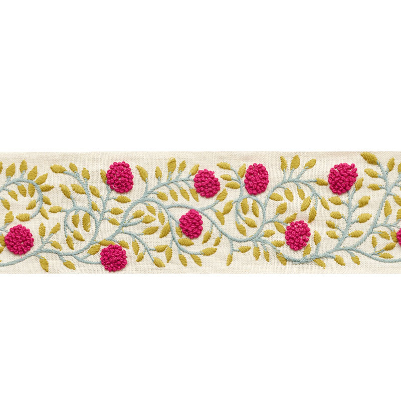 ASHOKA-TAPE-MAGENTA-LEAF-SCHUMACHER-76293 - Schumacher Trim