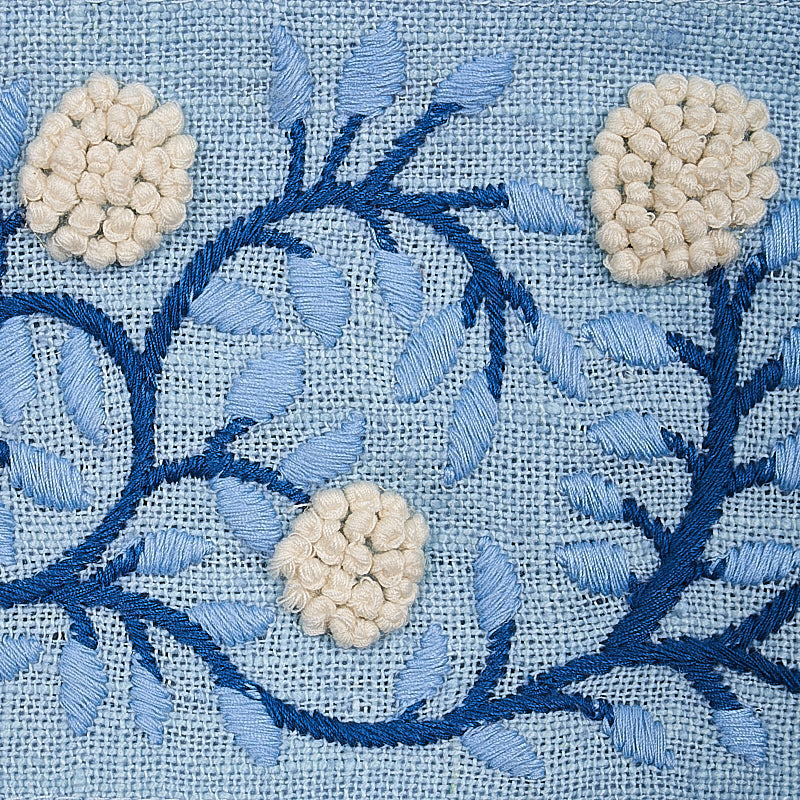 ASHOKA-TAPE-IVORY-BLUE-SCHUMACHER-76294 - Schumacher Trim