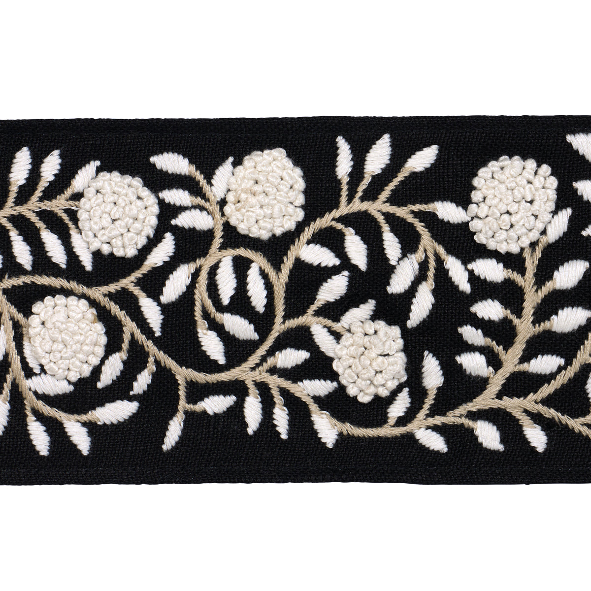 ASHOKA-TAPE-BLACK-CREAM-SCHUMACHER-76298 - Schumacher Trim
