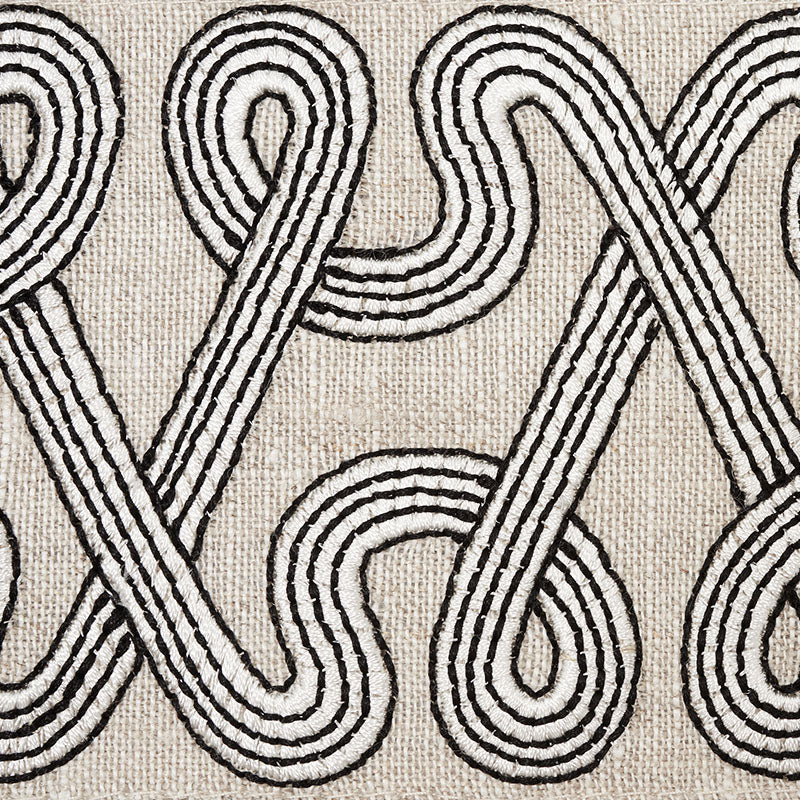 FREEFORM-EMBROIDERED-TAPE-GRAPHITE-SCHUMACHER-76732 - Schumacher Trim