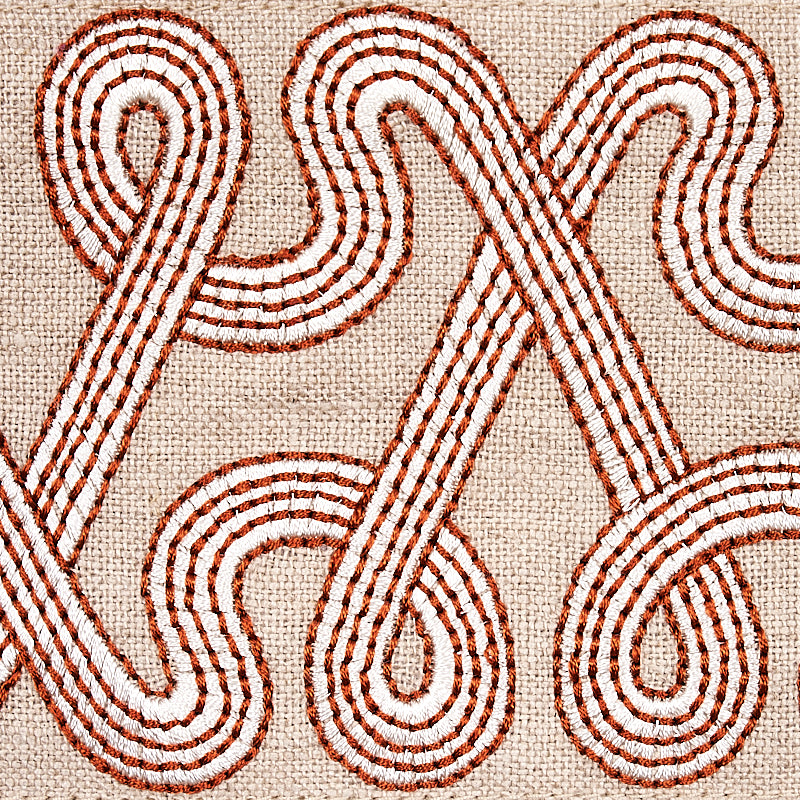 FREEFORM-EMBROIDERED-TAPE-CLAY-SCHUMACHER-76734 - Schumacher Trim