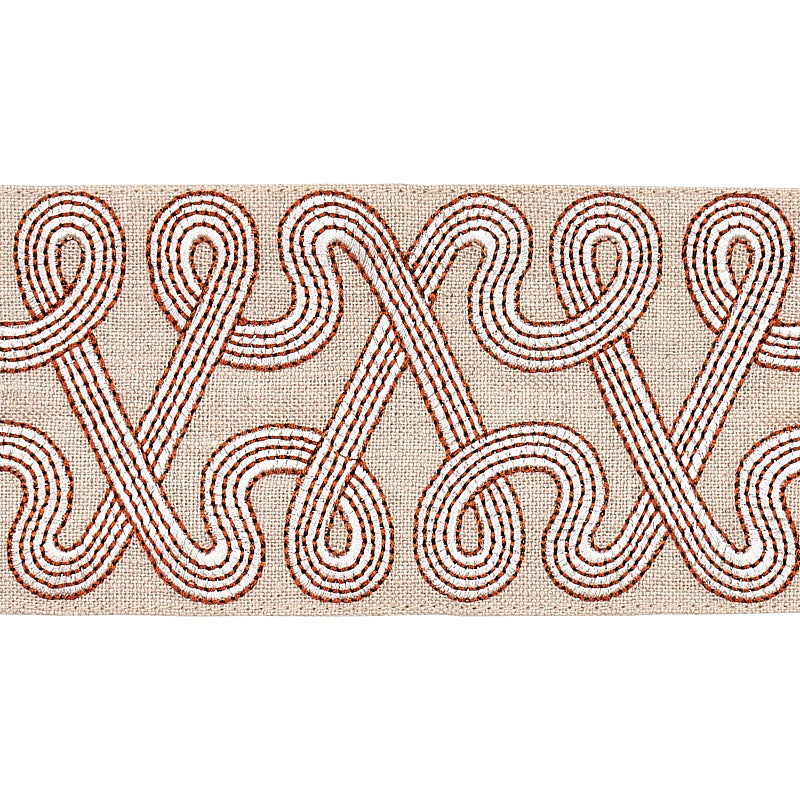 FREEFORM-EMBROIDERED-TAPE-CLAY-SCHUMACHER-76734 - Schumacher Trim