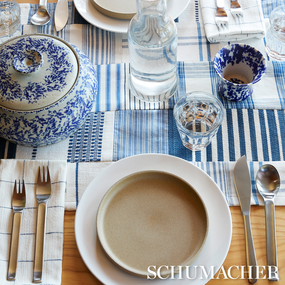Marietta - Navy - Schumacher 76775 Fabric - Schumacher Fabric