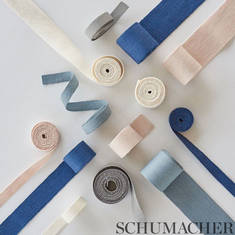 MATHIAS-LINEN-TAPE-NARROW-GREY-SCHUMACHER-76832 - Schumacher Trim
