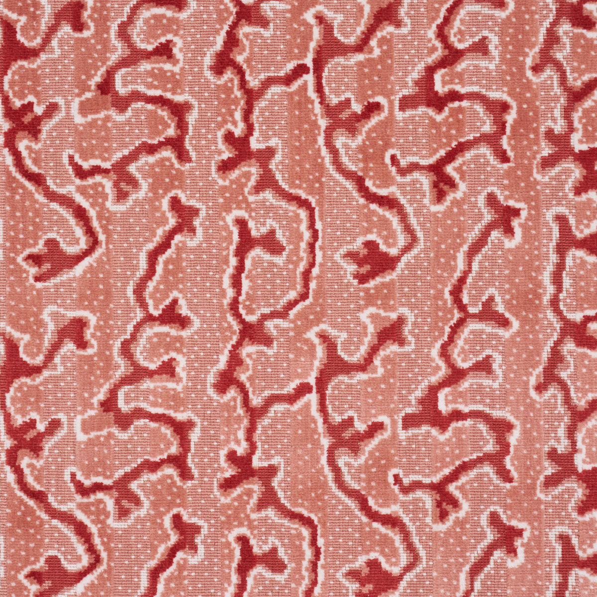 Corail Velvet - Coral - Schumacher 77133 Fabric - Schumacher Fabric