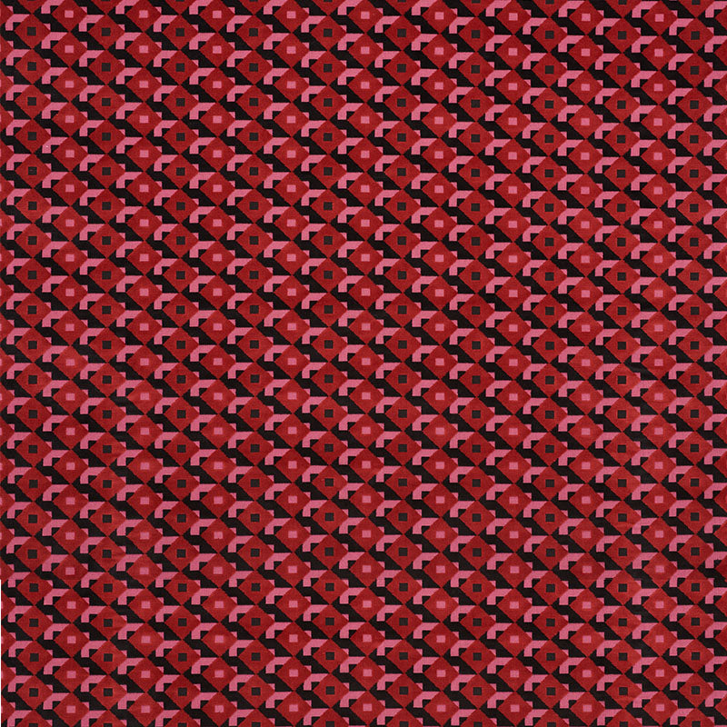 Dazzle Ship Velvet - Pink & Black - Schumacher 77240 Fabric - Schumacher Fabric