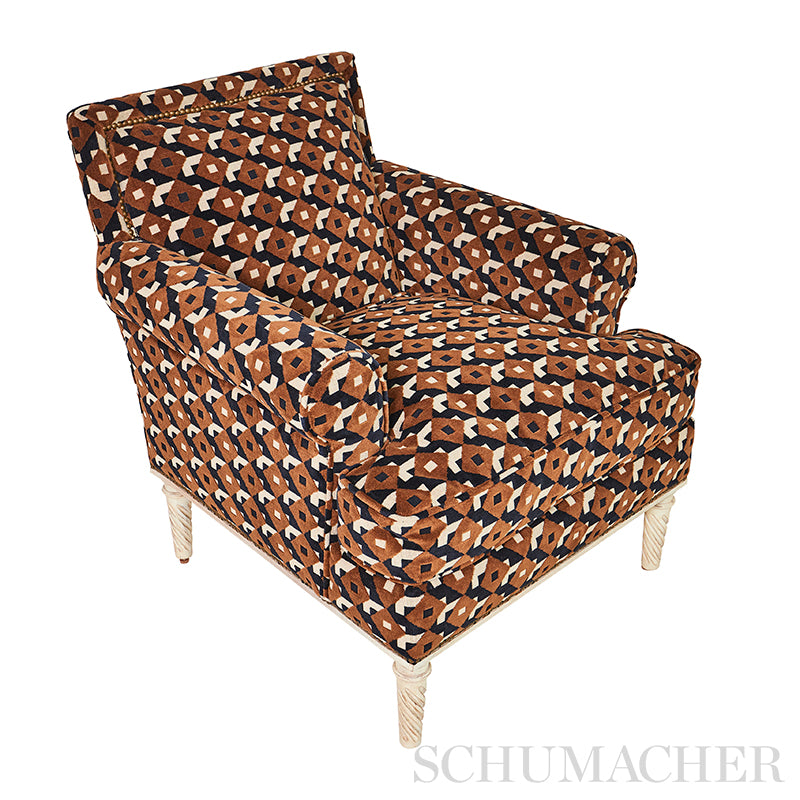 DAZZLE-SHIP-VELVET-BROWN-BLACK-SCHUMACHER-77242 - Schumacher Fabric