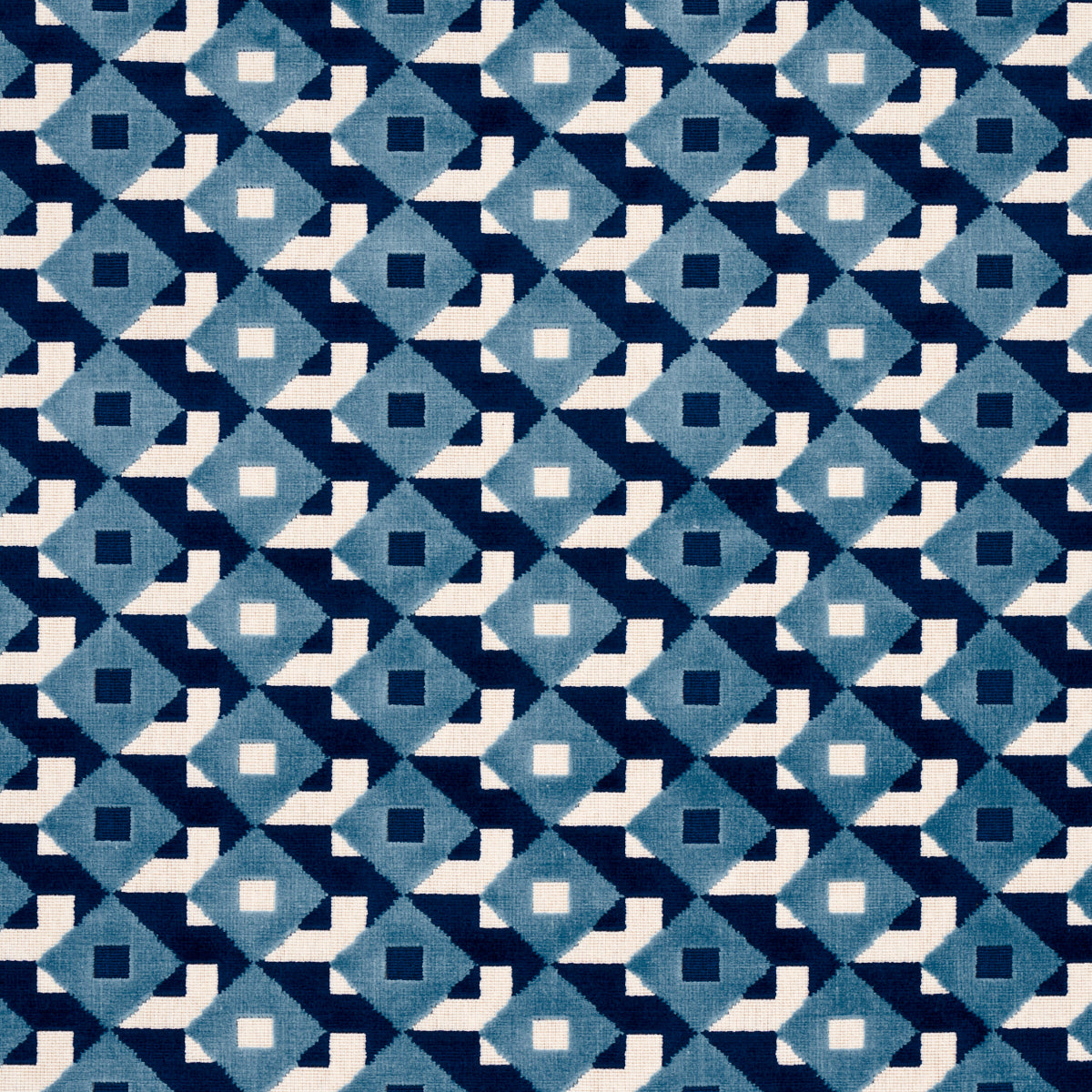 DAZZLE-SHIP-VELVET-AZURE-SCHUMACHER-77243 - Schumacher Fabric