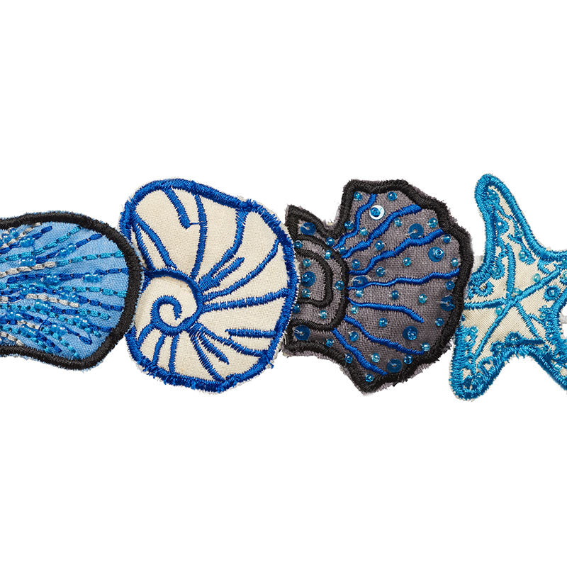 SEA-TREASURES-TAPE-BLUE-SCHUMACHER-77260 - Schumacher Trim