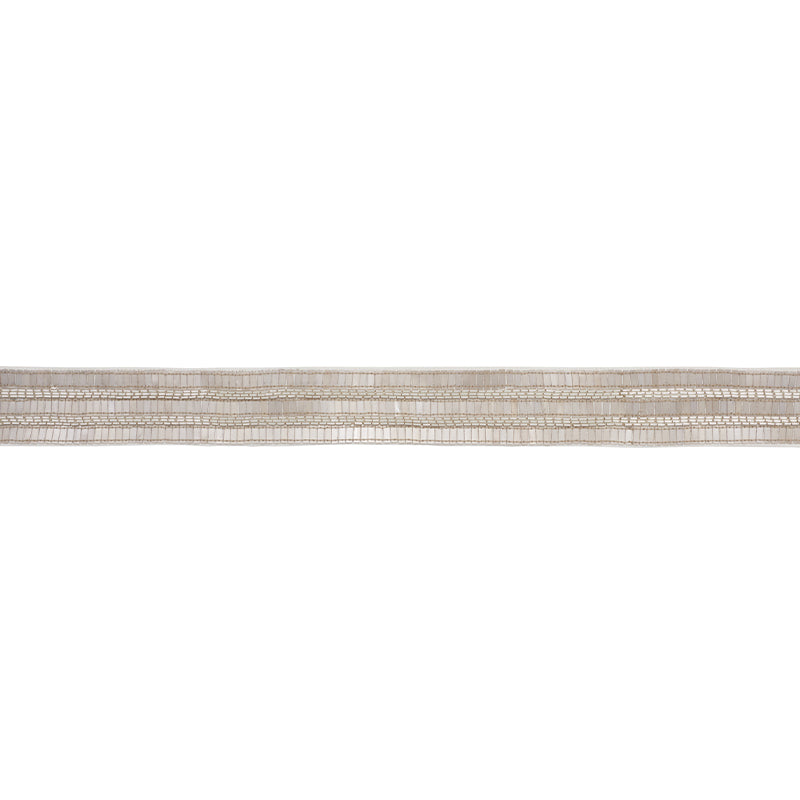 TRENTO-BEADED-TAPE-PLATINUM-SCHUMACHER-77380 - Schumacher Trim