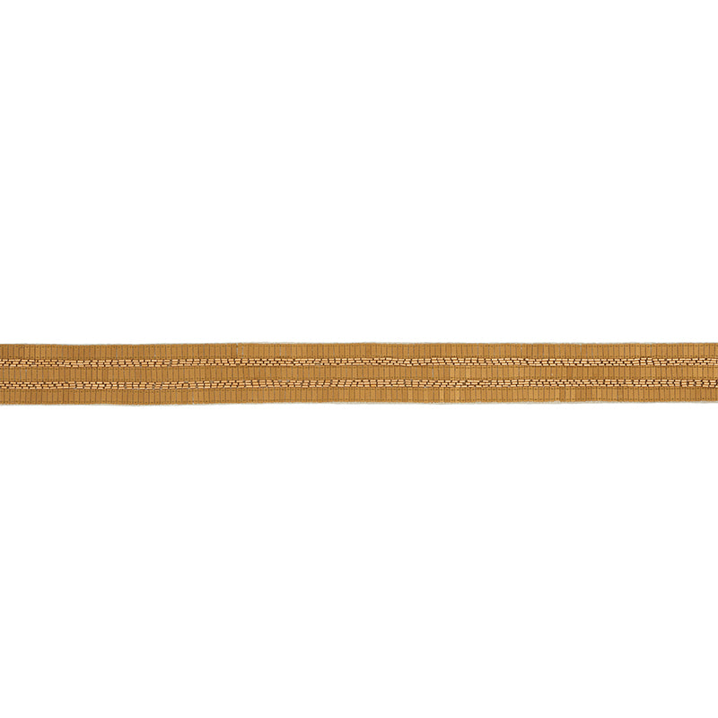 TRENTO-BEADED-TAPE-GOLD-SCHUMACHER-77381 - Schumacher Trim