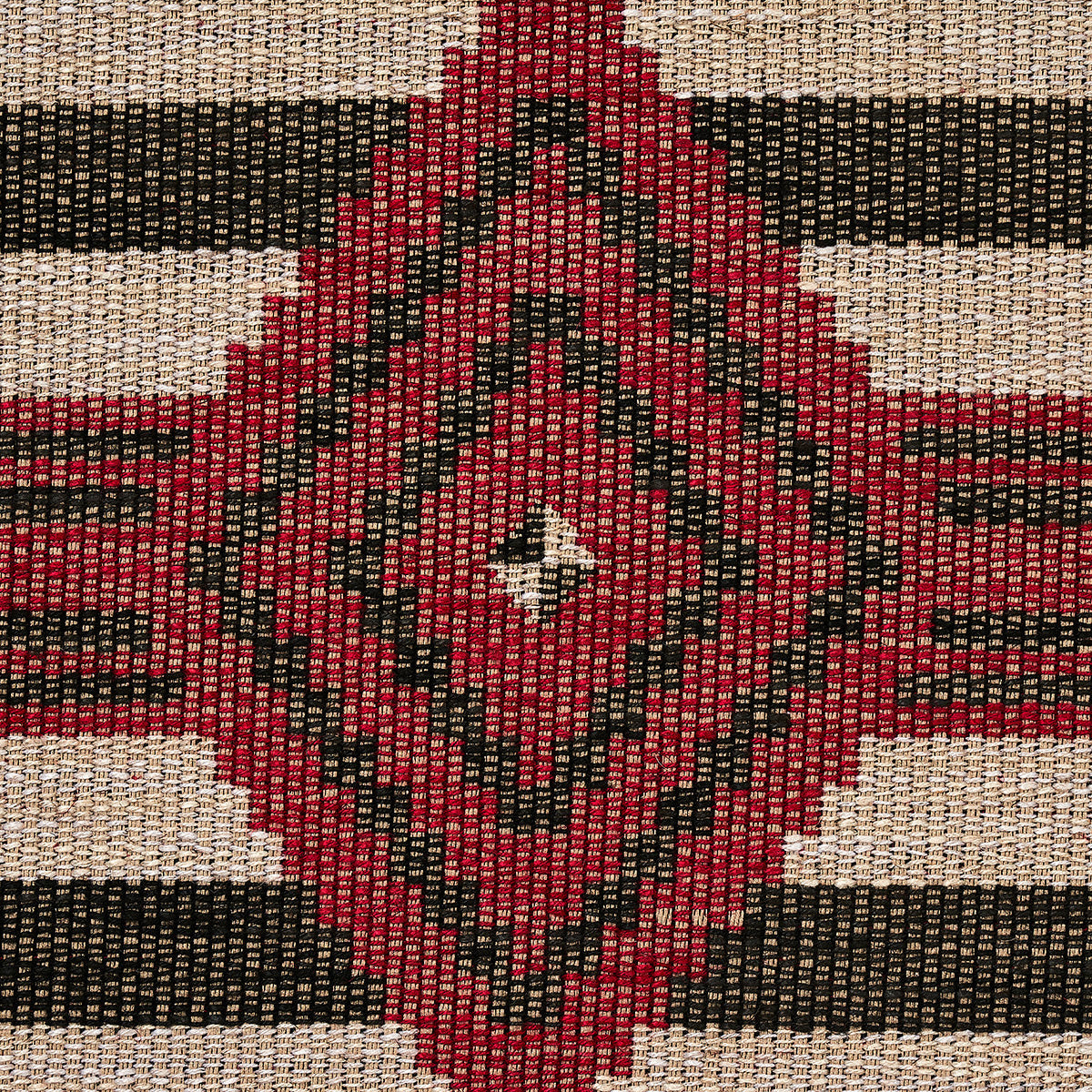 Manta Performance - Red & Black - Schumacher 77444 Fabric - Schumacher Fabric