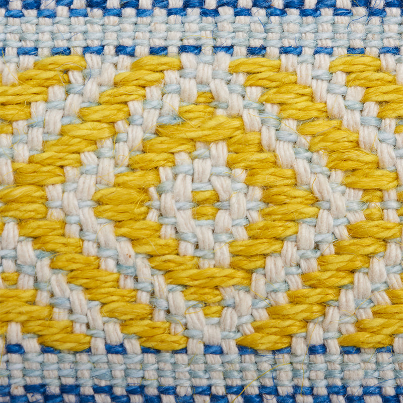 LARSON-HANDWOVEN-TAPE-YELLOW-BLUE-SCHUMACHER-77460 - Schumacher Trim