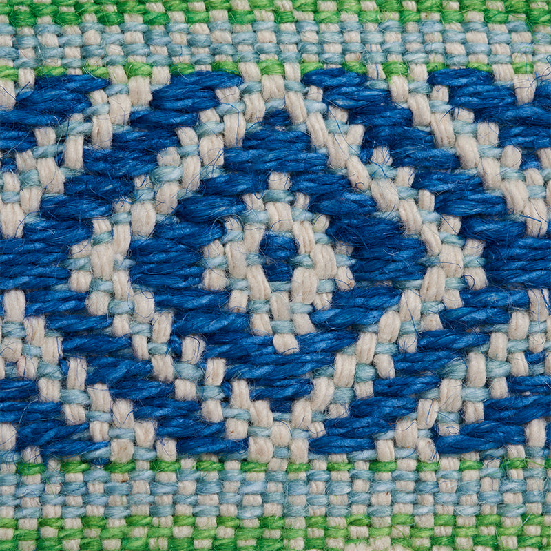 LARSON-HANDWOVEN-TAPE-BLUE-GREEN-SCHUMACHER-77461 - Schumacher Trim