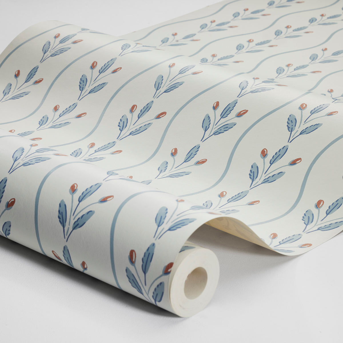 Flower Buds - Blue - Schumacher 7779 Wallpaper - Schumacher Wallpaper
