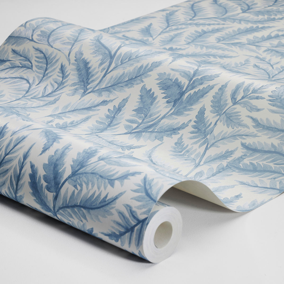 Ferns - Blue - Schumacher 7790 Wallpaper - Schumacher Wallpaper