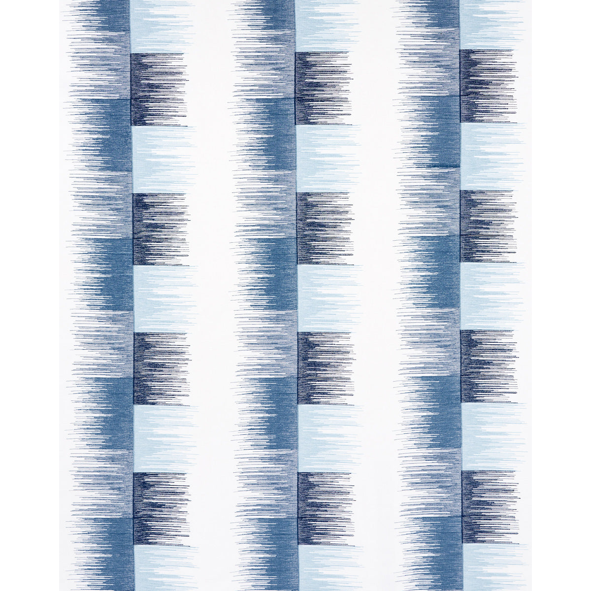 SUNBURST-STRIPE-EMBROIDERY-BLUE-SCHUMACHER-78404 - Schumacher Fabric