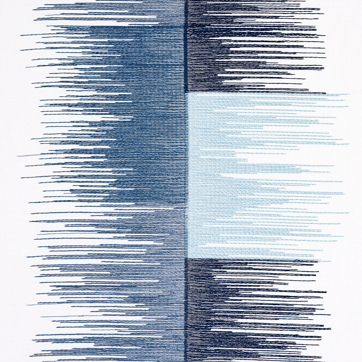 SUNBURST-STRIPE-EMBROIDERY-BLUE-SCHUMACHER-78404 - Schumacher Fabric
