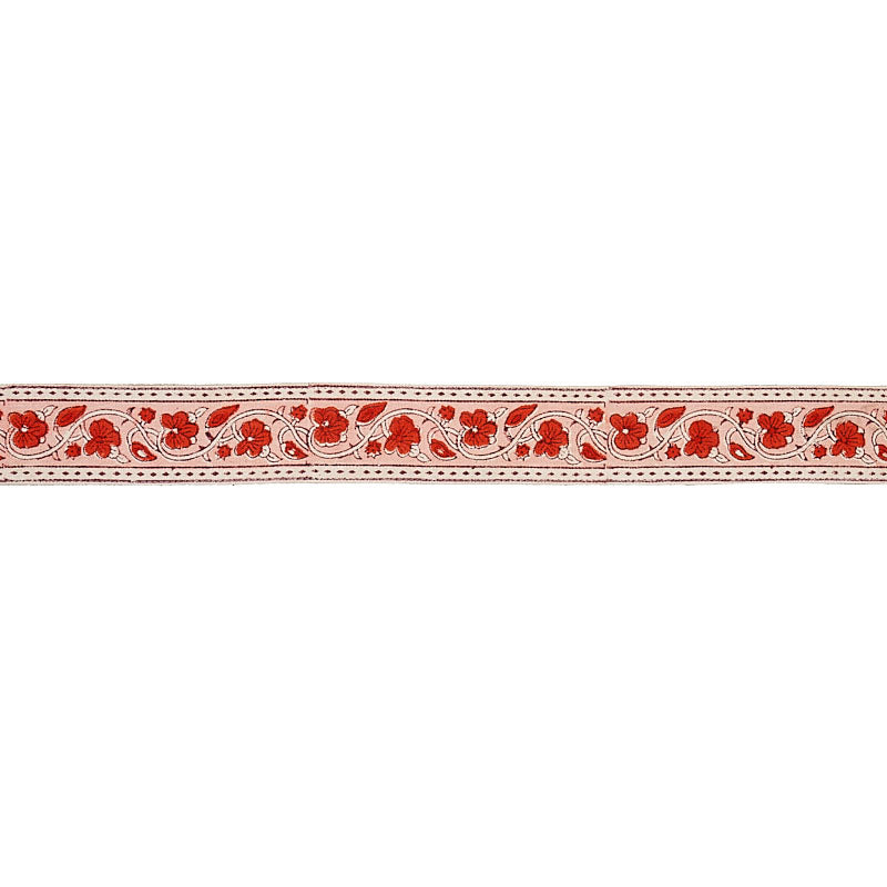 MILA-HAND-BLOCK-PRINT-TAPE-RED-SCHUMACHER-78590 - Schumacher Recortar