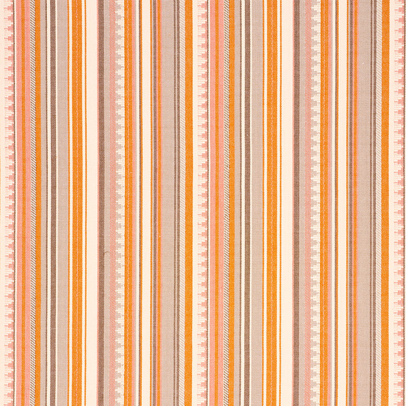 ZUNI-STRIPE-ORANGE-PINK-SCHUMACHER-78732 - Schumacher Fabric