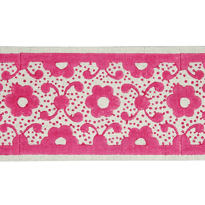 BRINDA-HAND-BLOCKED-TAPE-PINK-SCHUMACHER-79122 - Schumacher Recortar