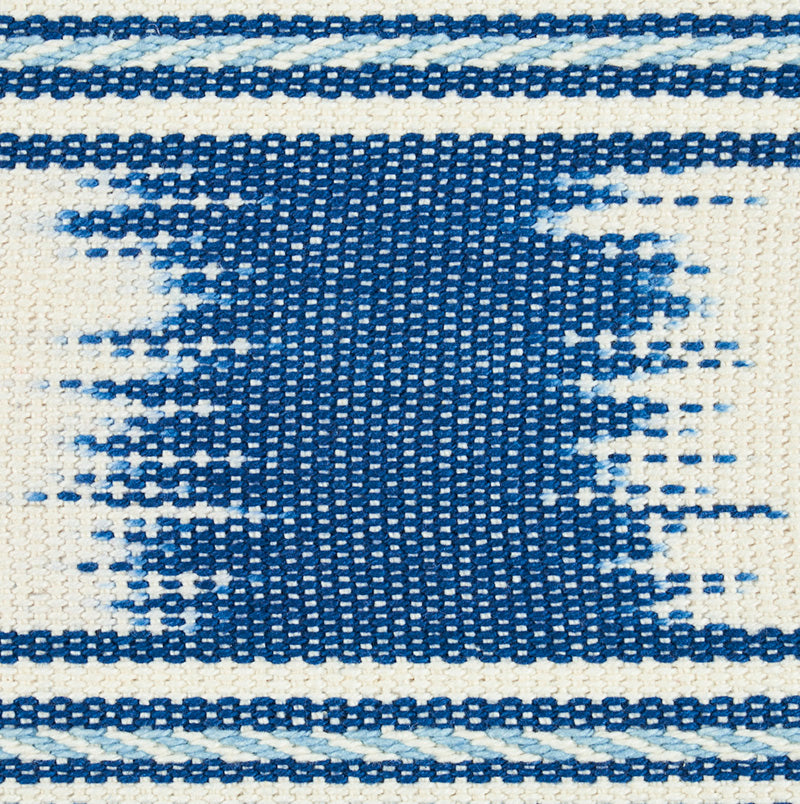 BANYAN-IKAT-TAPE-BLUE-SCHUMACHER-79300 - Schumacher Trim