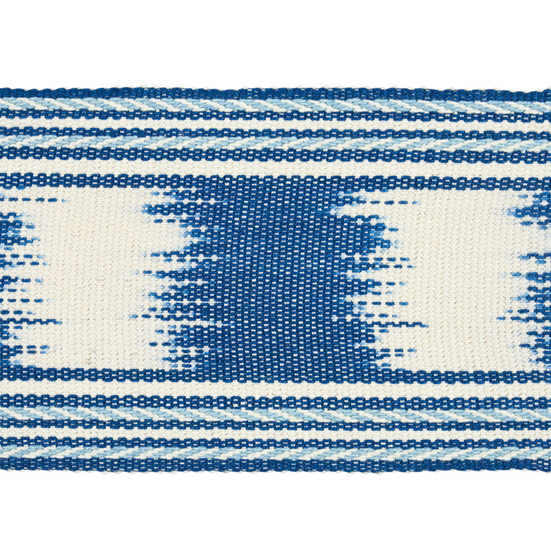 BANYAN-IKAT-TAPE-BLUE-SCHUMACHER-79300 - Schumacher Trim