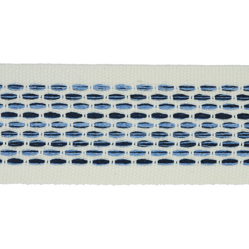 PORTOLA-TAPE-INDOOR-OUTDOOR-BLUE-SCHUMACHER-79421 - Schumacher Trim