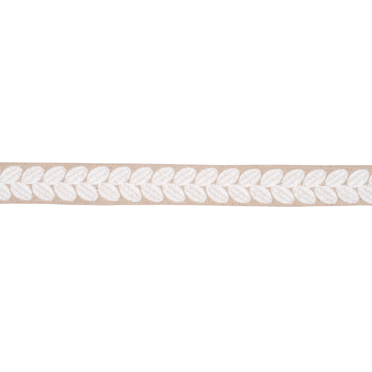 BERKELEY-TAPE-NARROW-IVORY-ON-NATURAL-SCHUMACHER-79914 - Schumacher Recortar