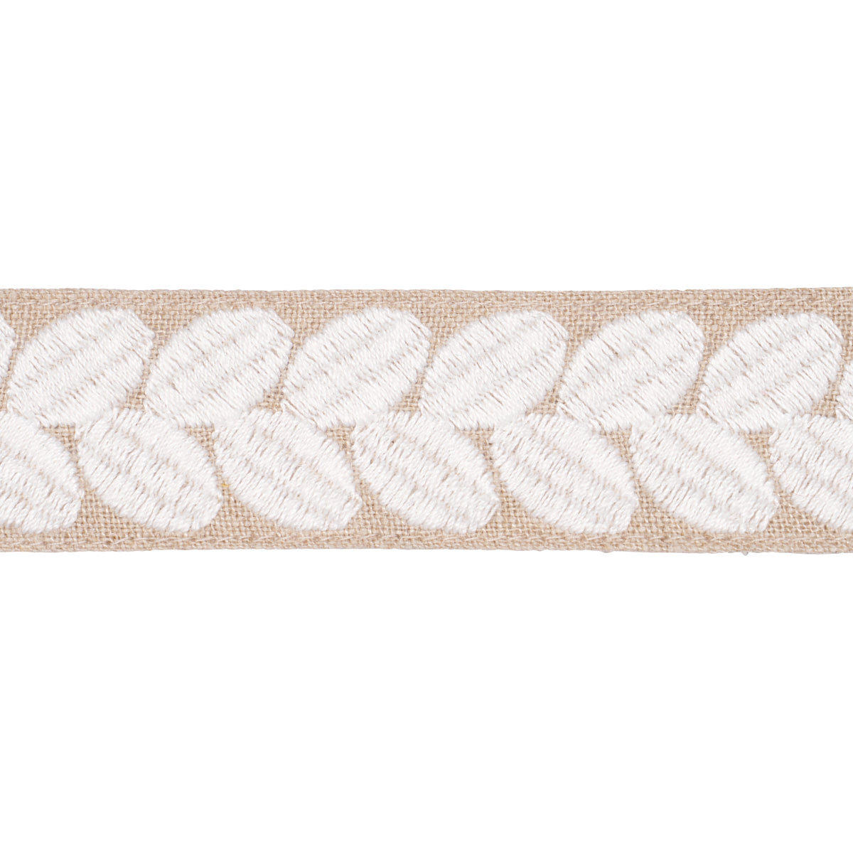 BERKELEY-TAPE-NARROW-IVORY-ON-NATURAL-SCHUMACHER-79914 - Schumacher Recortar