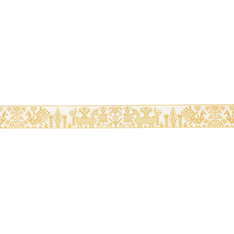 TARPAN-EMBROIDERED-TAPE-YELLOW-SCHUMACHER-80001 - Schumacher Recortar