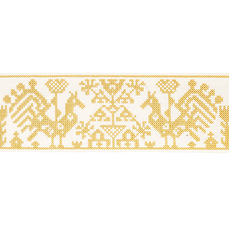 TARPAN-EMBROIDERED-TAPE-YELLOW-SCHUMACHER-80001 - Schumacher Recortar