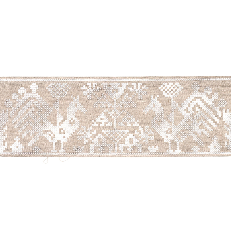 TARPAN-EMBROIDERED-TAPE-NATURAL-SCHUMACHER-80002 - Schumacher Recortar