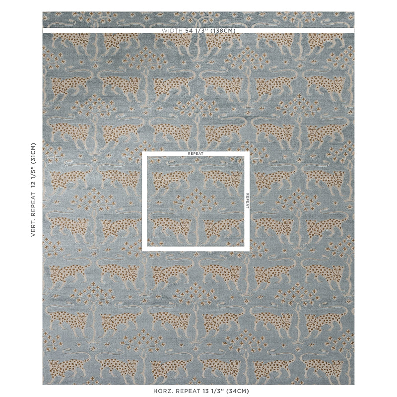 WOODLAND-LEOPARD-VELVET-MINERAL-SCHUMACHER-80080 - Schumacher Fabric