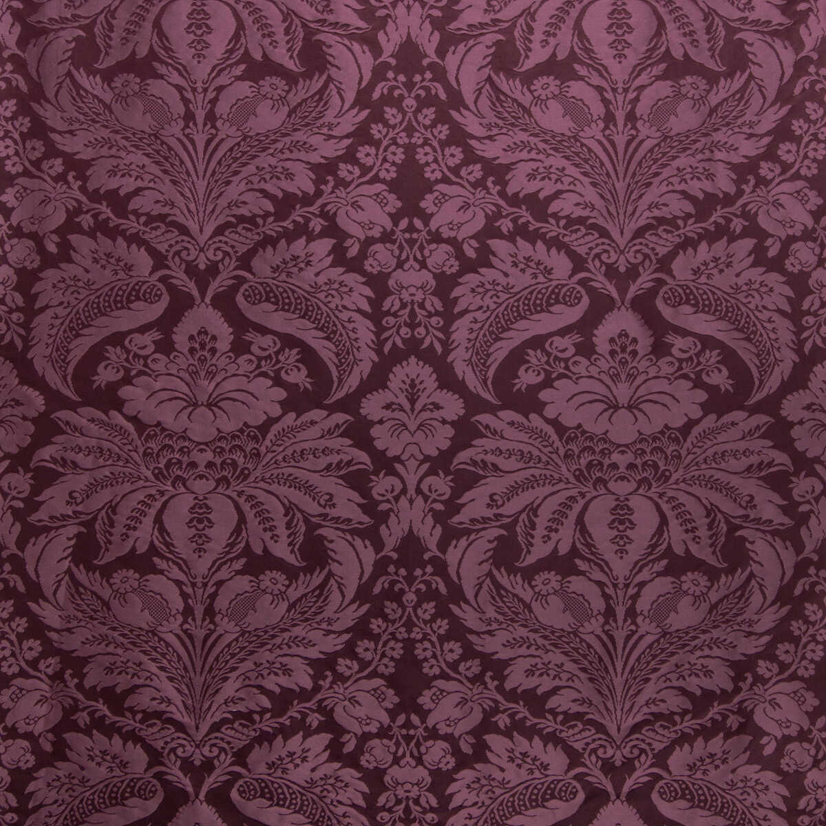 Damask Pierre - Eggplant - BRUNSCHWIG & FILS Tela