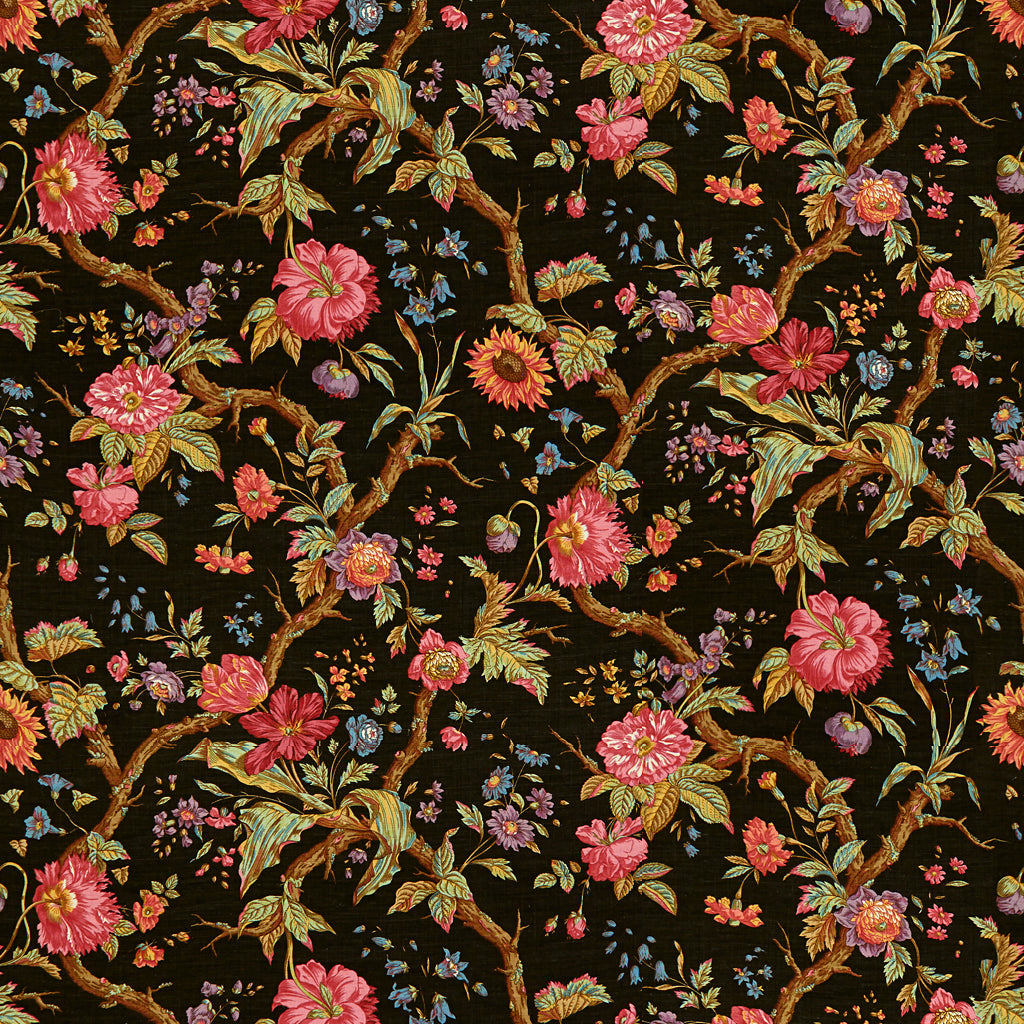 Arbre Fleuri - Chocolat - Brunschwig & Fils Fabric