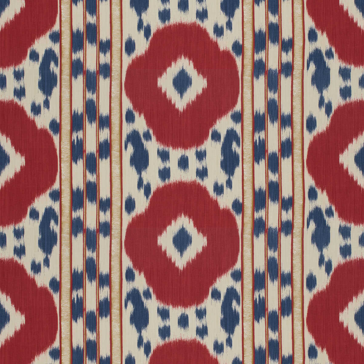 Varkala Print - Red/Blue - BRUNSCHWIG & FILS Fabric