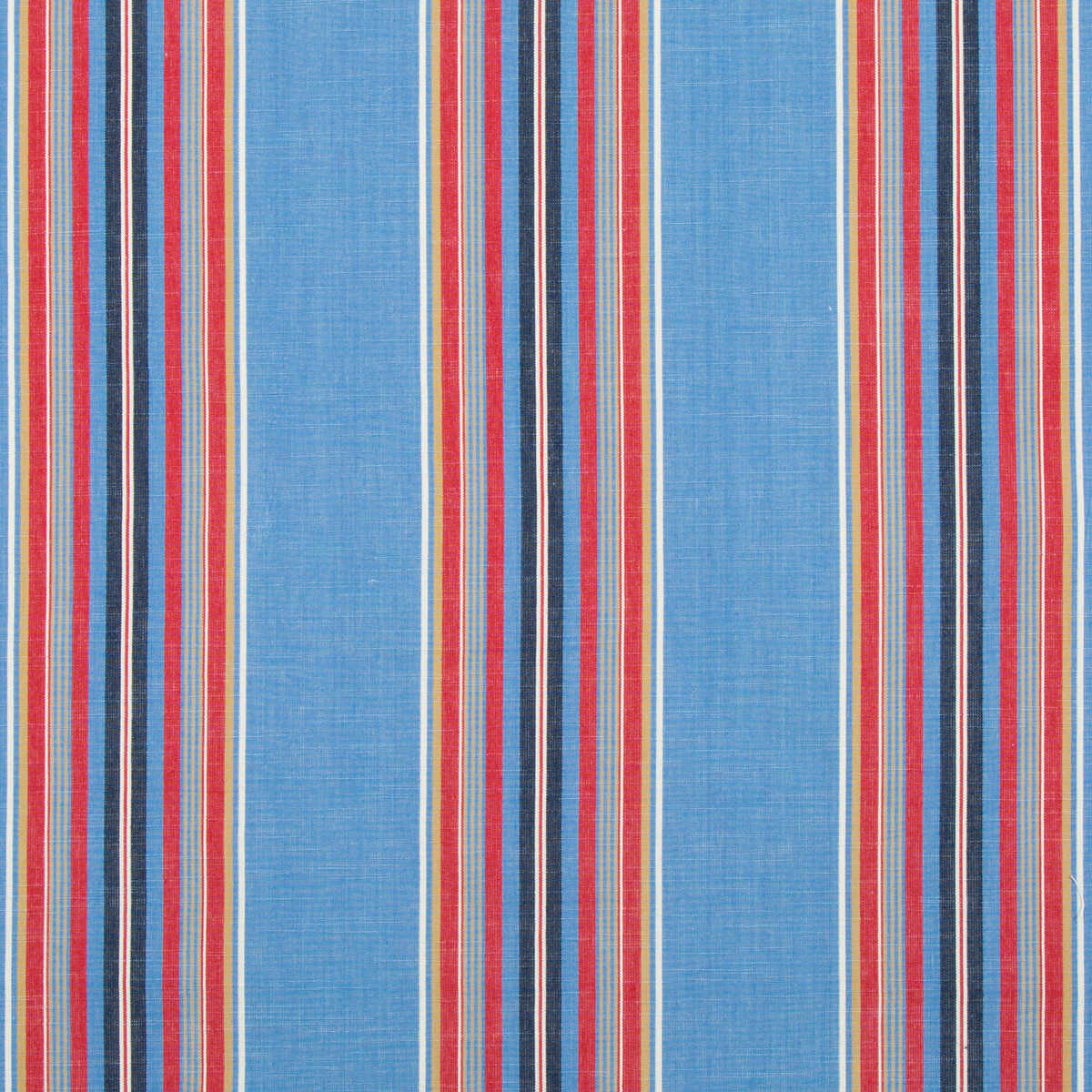 Verdon Stripe - Blue/Red - BRUNSCHWIG & FILS Fabric