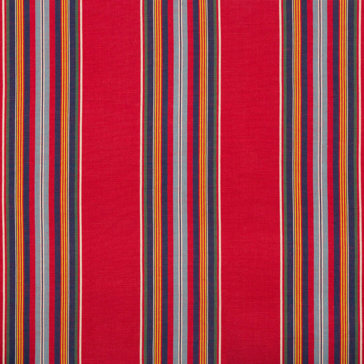 Verdon Stripe - Red/Navy - BRUNSCHWIG & FILS Fabric