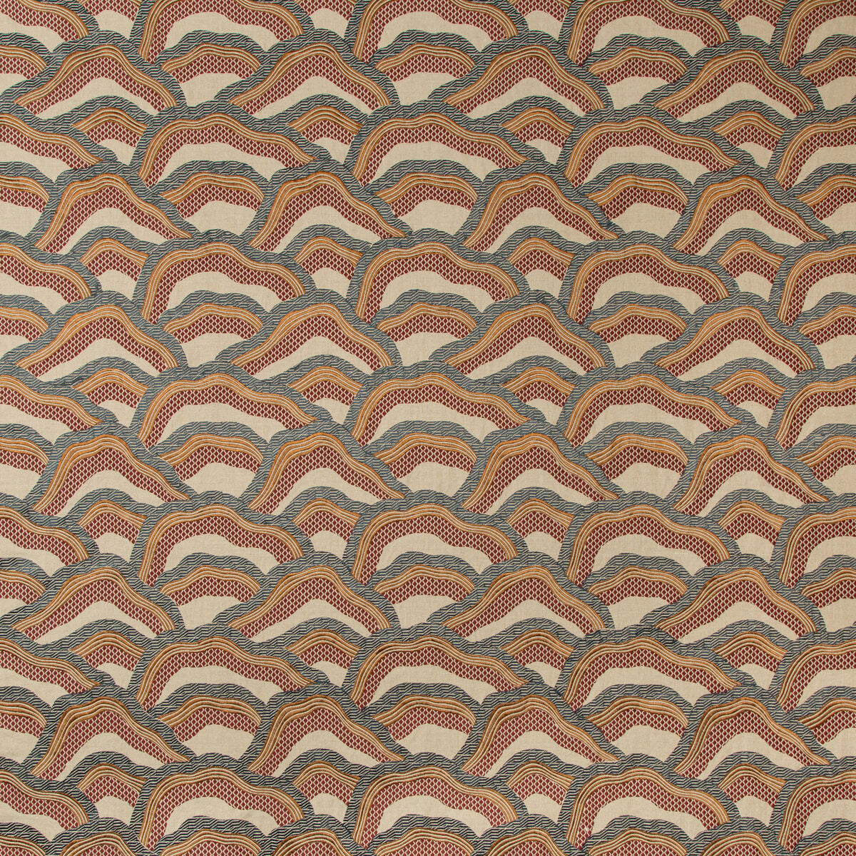 Les Rizieres Emb - Rust/Grey