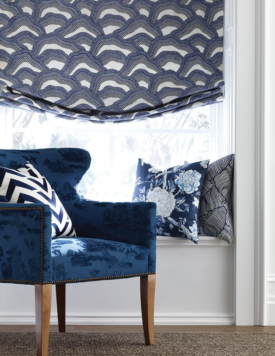 La Pagode Velvet - Navy - Brunschwig & Fils Fabric