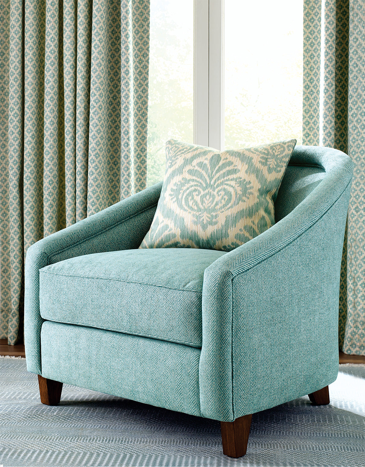 Durbar Tait Strie Ii - Celery - Brunschwig & Fils Fabric