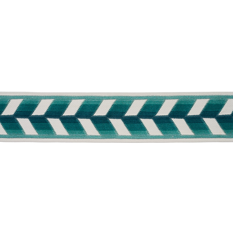CHEVRON-STRIE-VELVET-TAPE-PEACOCK-SCHUMACHER-80181 - Schumacher Recortar