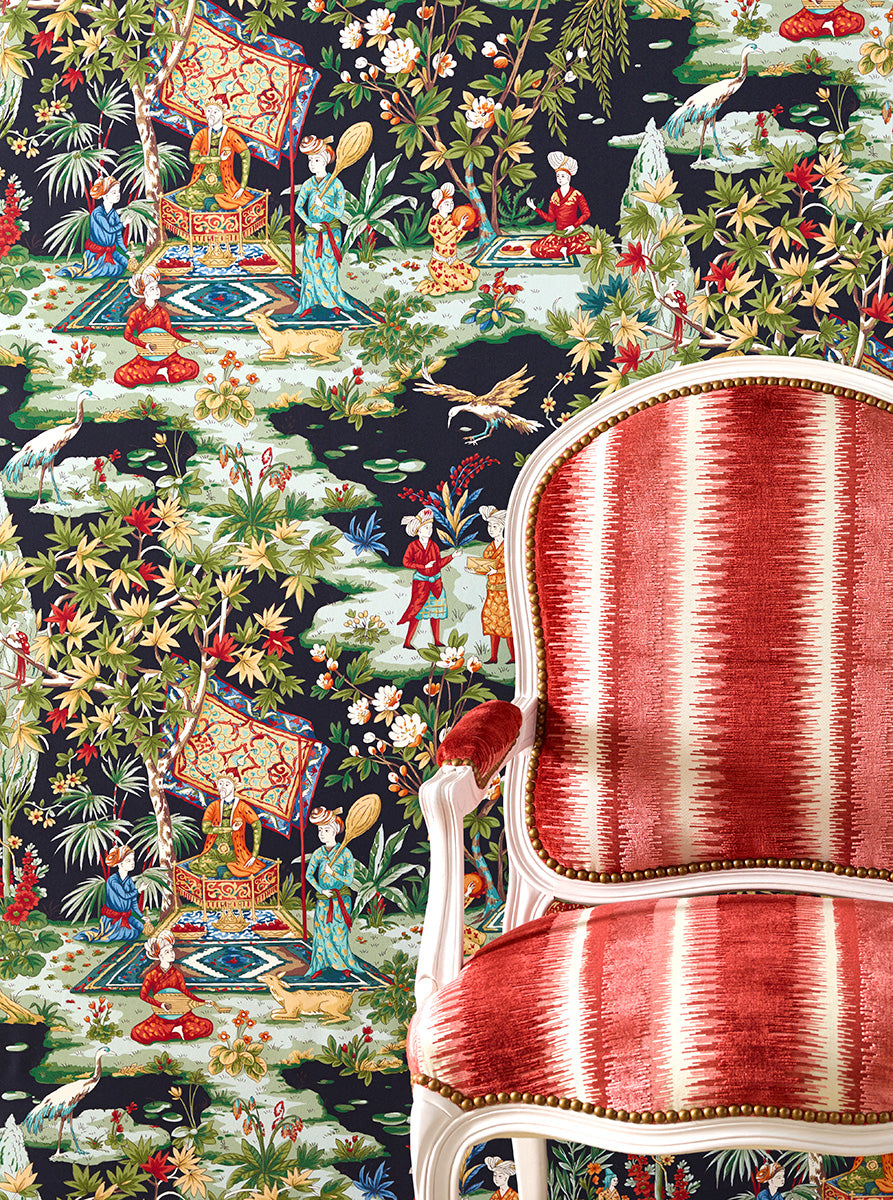 Lodi Garden Print - Onyx - Brunschwig & Fils Fabric