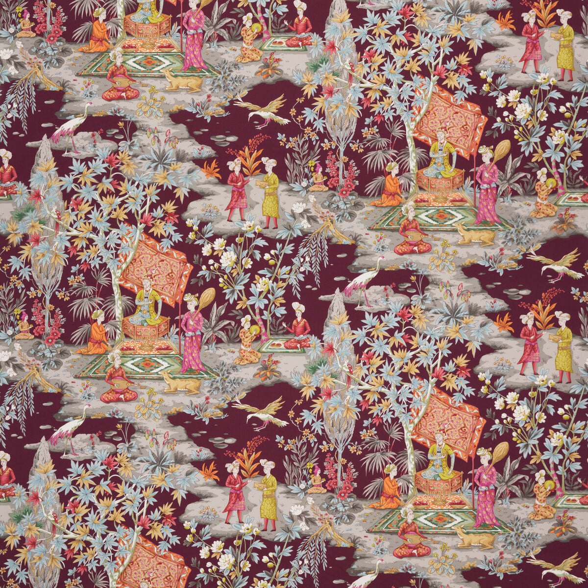 Lodi Garden Print - Plum - Brunschwig & Fils Fabric