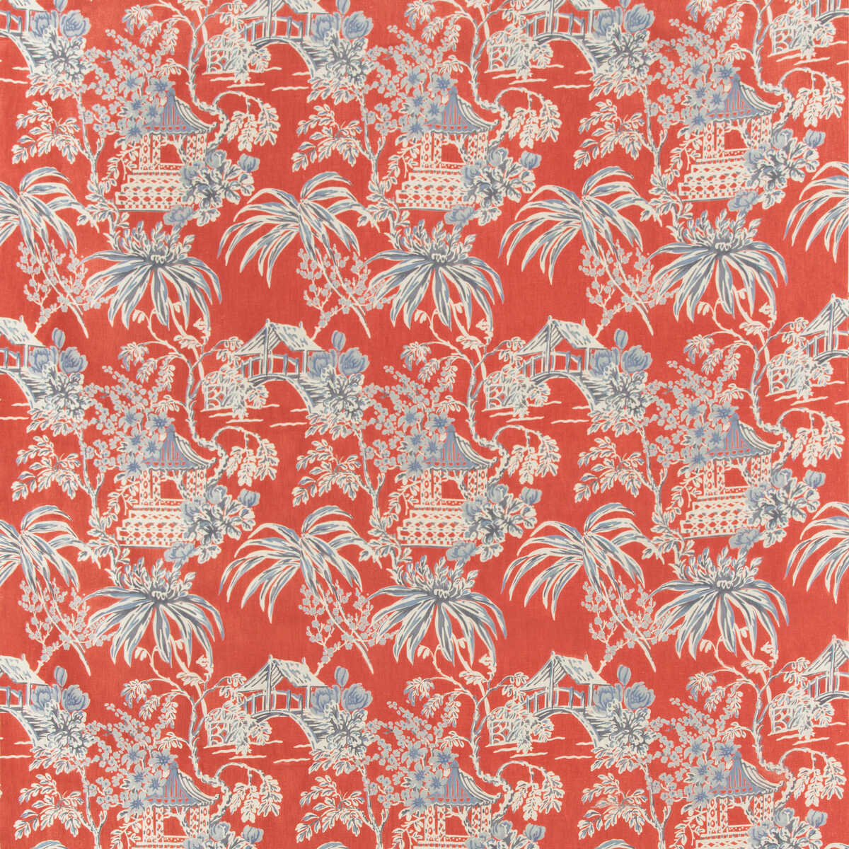 Tongli Print - Red - BRUNSCHWIG & FILS Tela